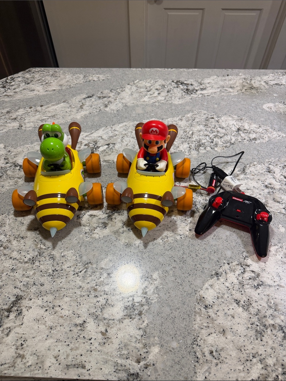 Carrera Yellow Bee Racer Set with Mario & Yoshi Figures